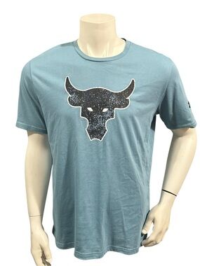 Under Armour Men’s Athletic T-Shirt Blue Logo Short Sleeve L